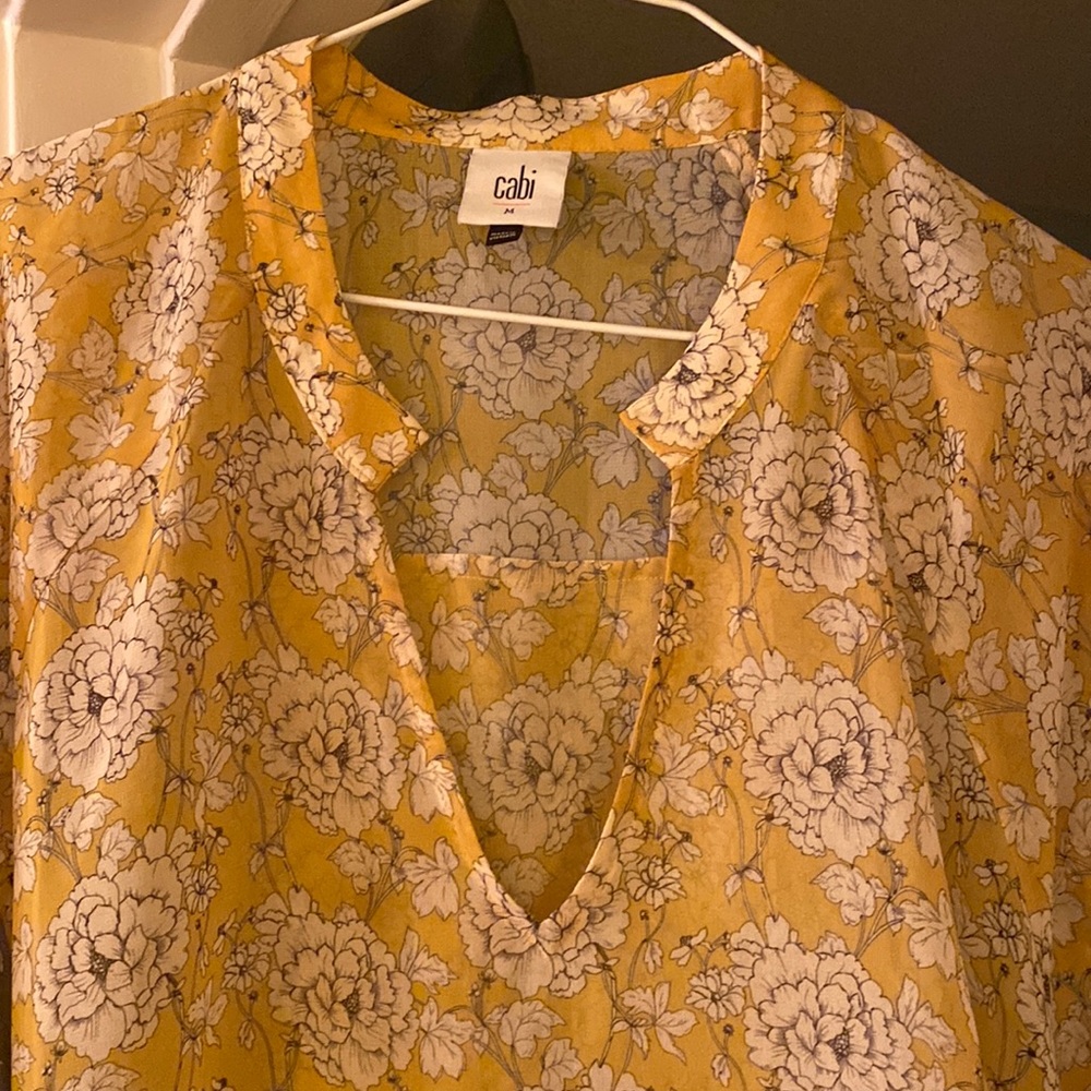 Chico’s sheer flower blouse